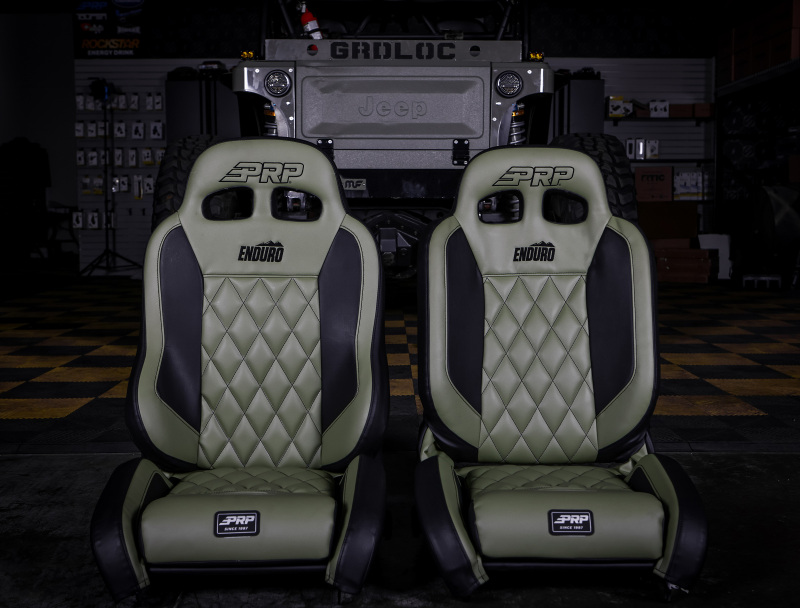Jeep Wrangler TJ Suspension Seat - PRP Seats - Enduro Elite - Trek Edition - Gray - `03-`06